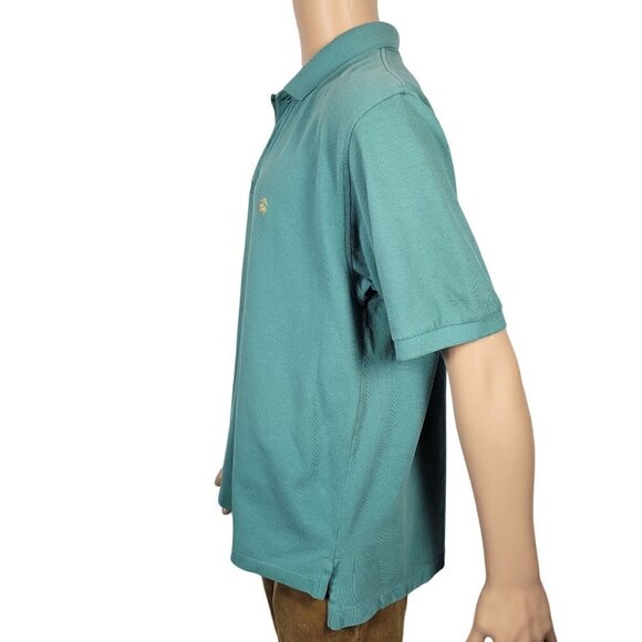 Brooks Brother Men's Gold Fleece 100% Cotton Turquoise Polo in a Size Large - Picture 7 of 10